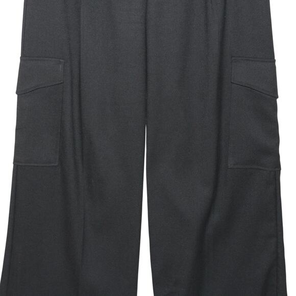 KOTON Arzu Sabanci Wide Leg Black Pants Size EU 42 Large - Picture 6 of 13